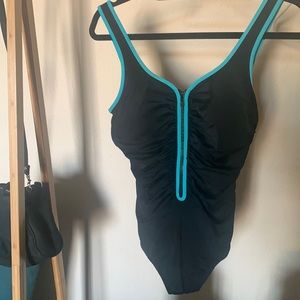 Retro Reebok zip up swimsuit!